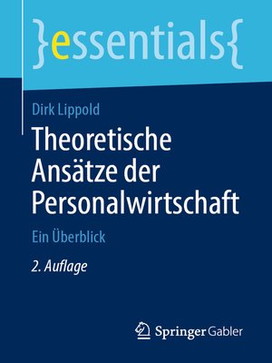 cover image of Theoretische Ansätze der Personalwirtschaft